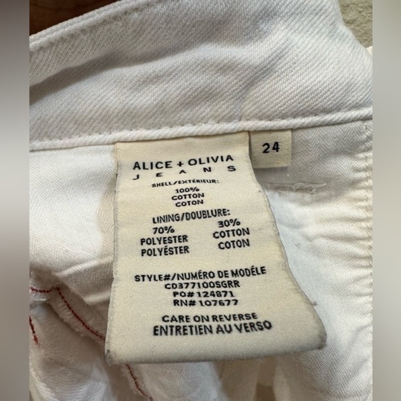 Alice + Olivia White Jean Shorts - Picture 10 of 12